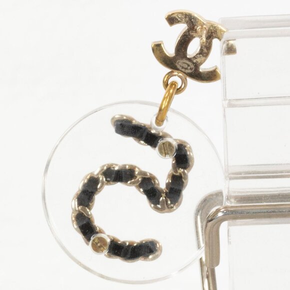 CHANEL CC LOGO- MADEMOISELLE & #5 DISC DANGELE EARRINGS 2018 COLLECTION - Picture 4 of 4